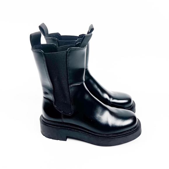 Zara Black Combat Boots - Picture 3 of 5